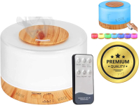 KOIX Difusor De Aromas, Umidificador De Ar Ultra-Sônico 500Ml, Difusor De Óleo Essencial, Abajur Led, Lâmpada Colorida Com Controle Remoto (Madeira Clara) na Amazon