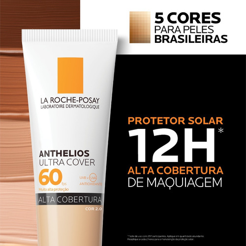 La Roche-posay Anthelios Ultra Cover Protetor Solar Facial Fps60 Cor 2.0 30 mL na Mercado Livre