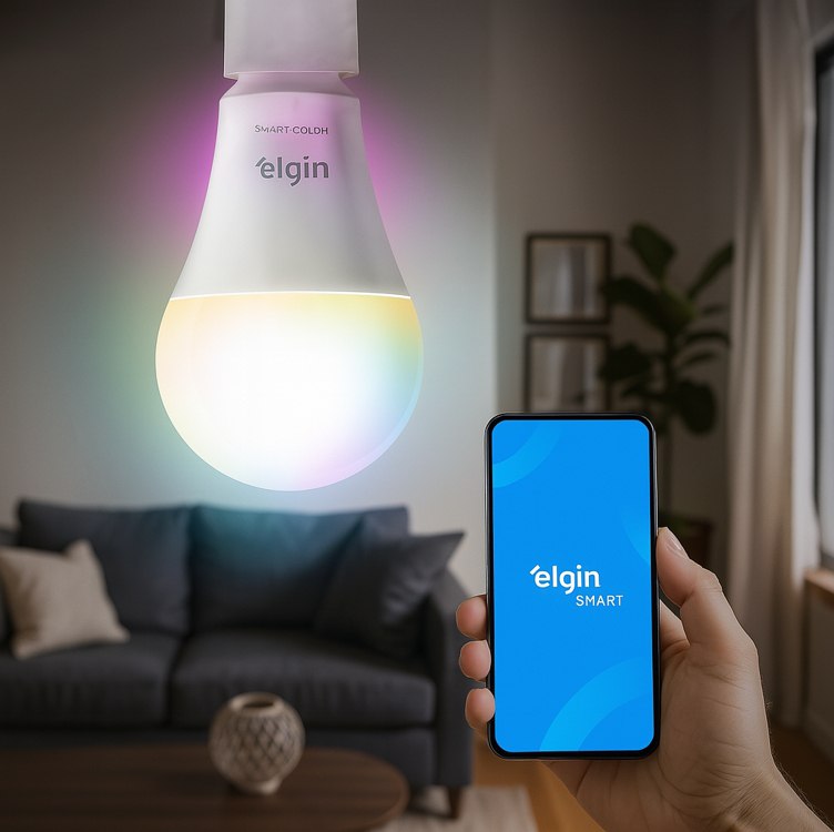 Lâmpada Inteligente Mais Potente 15W Smart Color RGB Wifi Elgin compatível com Alexa e Google Home na Amazon