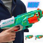 Lança Dardos Nerf Elite Disruptor Verde, com Tambor Giratório para 6 Dardos na Amazon
