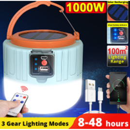 Lanterna Externa Recarregável 1000W na Aliexpress