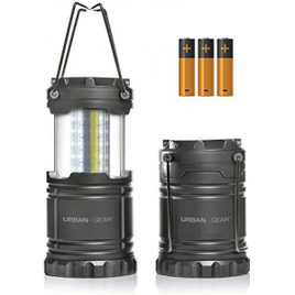 Lanterna Portátil para Acampamento Interno/Externo + Lanterna de Emergência Impermeável com Luzes LED na Amazon