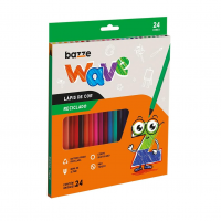 Lapis Cor Bazze Wave Reciclado Sextavado 24 Cores na Amazon