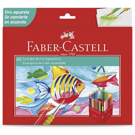 Lápis de Cor Aquarelável Ecolápis 120260g 60 Cores - Faber-Castell na Amazon