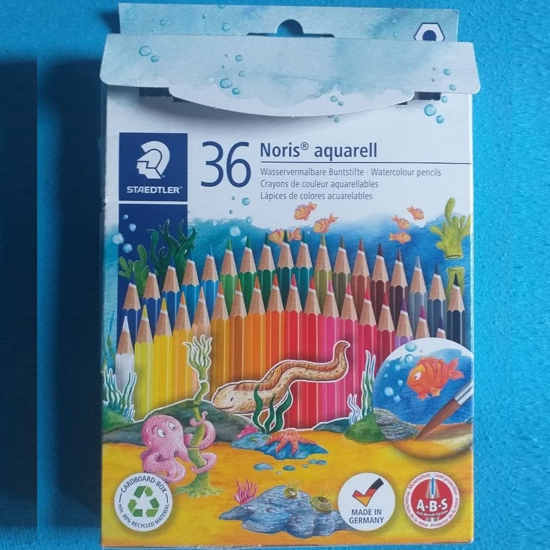 Lápis de Cor Aquarelável, Staedtler, Noris, 36 Cores + 1 Pincel na Amazon