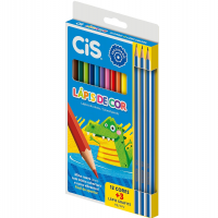 Lápis De Cor CIS, Caixa Com 12 Cores + 3 Lápis Grafite HB N2, Multicolorido na Amazon