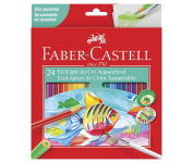 Lápis de Cor Ecolápis Aquarelável 24 Cores, Faber-Castell na Amazon