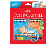 Lápis de Cor Ecolápis Bicolor 24 Lápis/48 Cores Faber Castell na Amazon