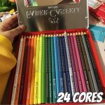 Lápis de Cor EcoLápis Colour Grip 24 Cores, Faber-Castell na Amazon