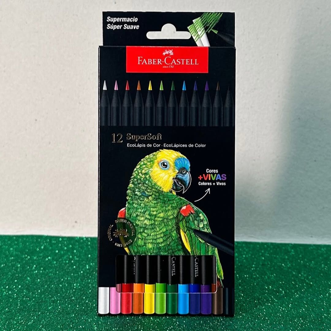 Lápis De Cor, Faber-Castell, Ecolápis Supersoft, 210710, 12 cores na Amazon