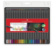 Lápis de Cor, Faber-Castell, EcoLápis Supersoft, 24 Cores na Amazon