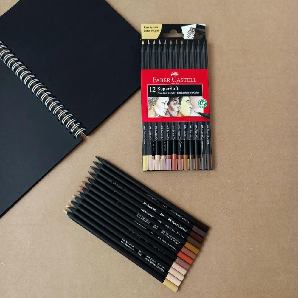 Lápis De Cor, Faber-Castell, Redondo, Supersoft, 12 Cores, Tons Pele, Multicor, 120715SOFTCQ na Amazon