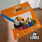 Lápis de Cor Sextavado BIC Evolution, 24 Cores na Amazon