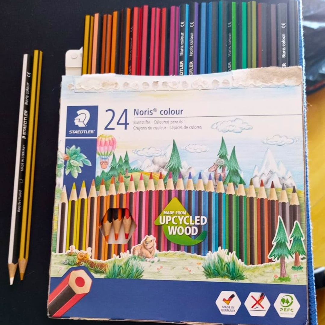 Lápis de Cor, Staedtler, Noris, 185 C24 03, 24 Cores na Amazon