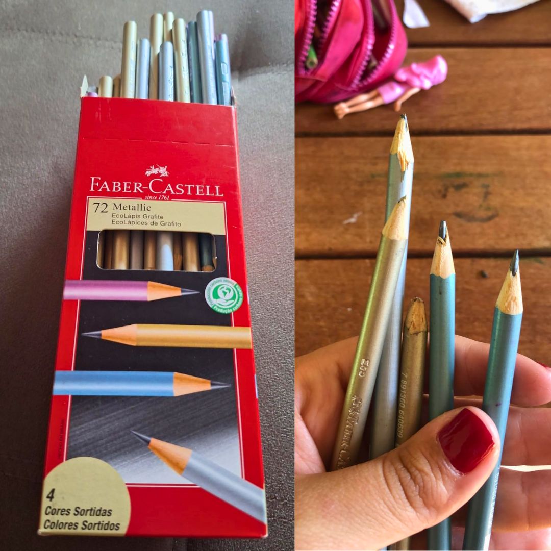 Lápis Redondo, Faber-Castell, 1210MET/ED72, Grafite, pacote de 72 na Amazon