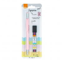 Lapiseira 2.0mm + Grafite 6 Un. Linha Soul Cor Pastel Rosa - BRW na Amazon
