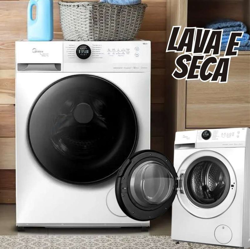 Lava e Seca 10,5kg Midea HealthGuard Branca Conectada MF200D105WB/WK-01-127v na Amazon