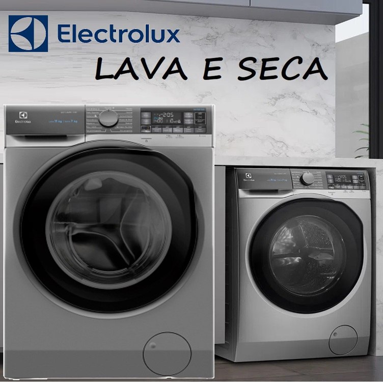 Lava & Seca Electrolux 11 Kg Ultimate Care Prata com 15 Programas de Lavagem – LSW11 na Amazon