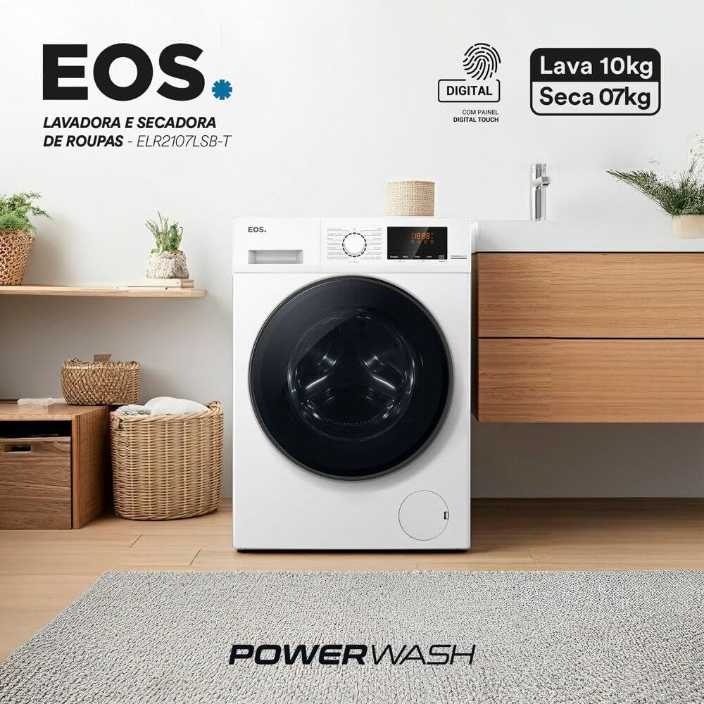 Lava e Seca EOS 10,1kg Power Wash Branco ELR2107LSB 220V na Amazon