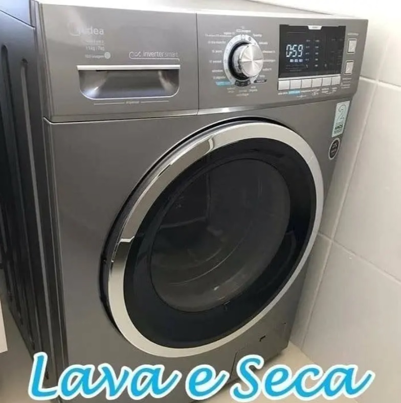 Lava e Seca Midea Prata 11kg Storm Wash Inverter Tambor 4D LSD11X na Americanas