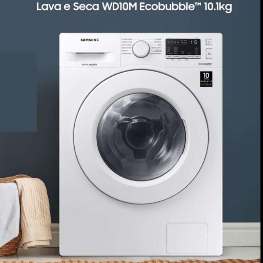 Lava e Seca Samsung AddWash com Ecobubble WD10M 10.1KG na Casas Bahia