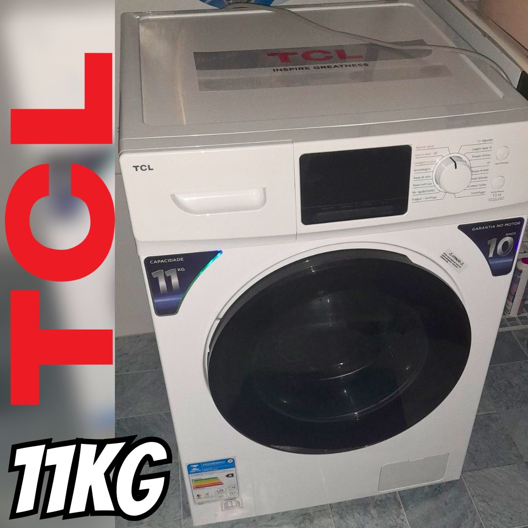 Lava e Seca TCL 11kg/7kg com Motor BLDC Inverter e Sistema Air Wash C311WD – Branca na Casas Bahia