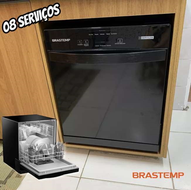 Lava-Louças Brastemp 08 Serviços BLF08AE na Aliexpress