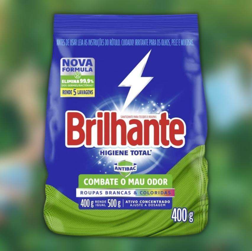 Lava-Roupas Em Pó Roupas Brancas E Coloridas Brilhante Higiene Total Pacote 400G, Brilhante na Amazon