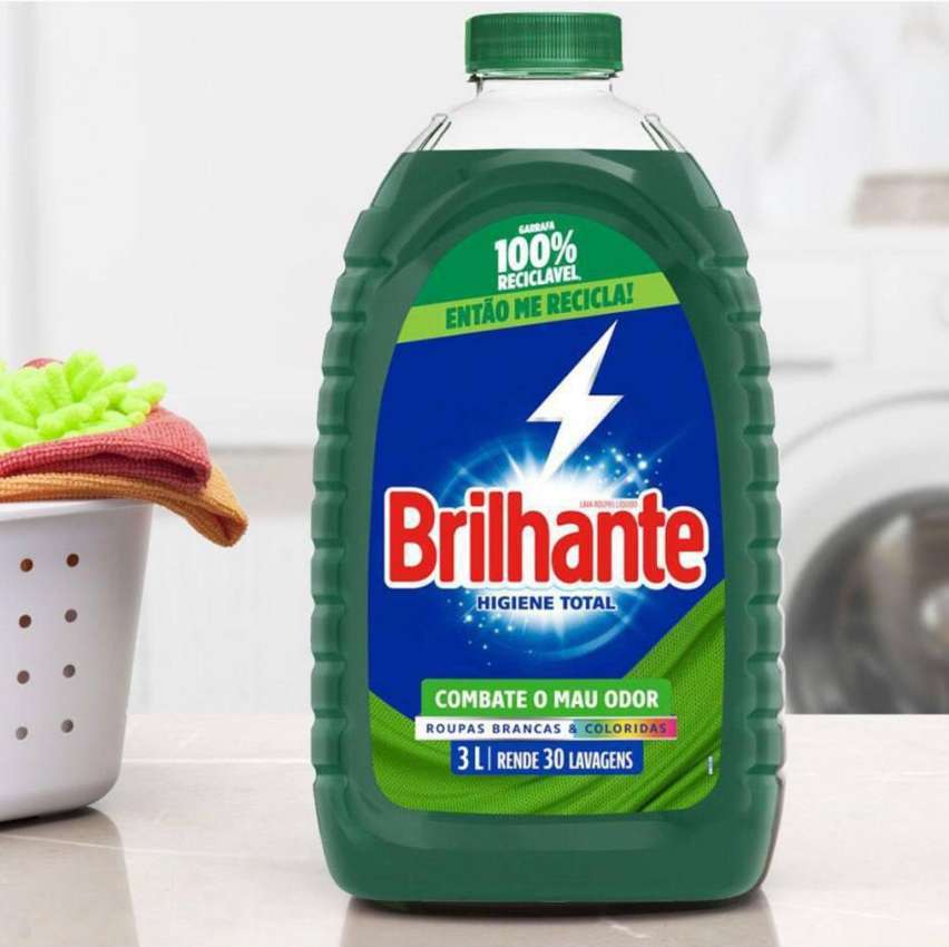 Lava Roupas Líquido Brilhante Higiene Total 3L na Magazine Luiza