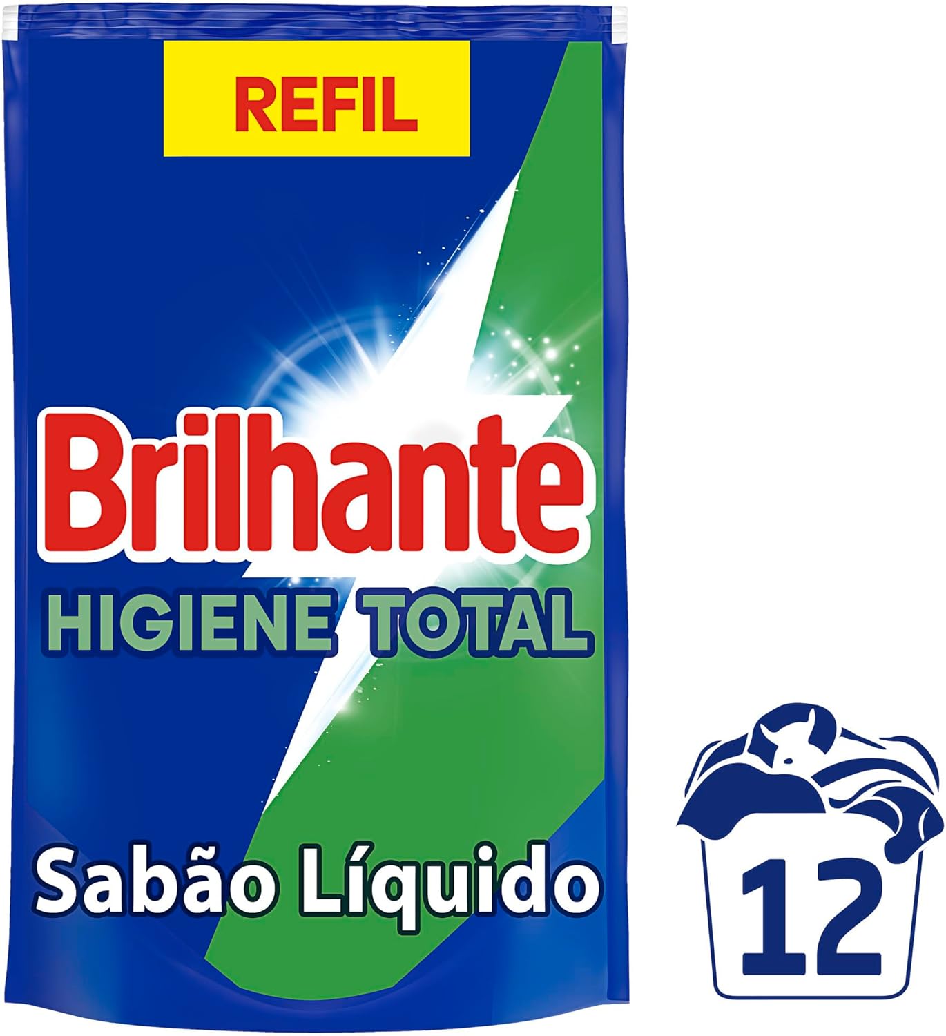 Lava Roupas Líquido Brilhante Higiene Total 900ml Refil na Amazon