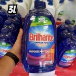 Lava Roupas Líquido Brilhante Limpeza Total 3L na Americanas