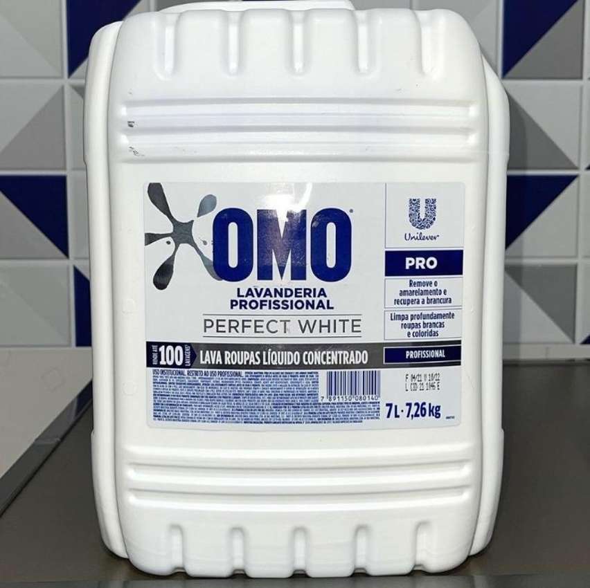 Lava-Roupas Líquido Concentrado Lavanderia Profissional Omo Perfect White Pro Galão 7l, OMO na Amazon