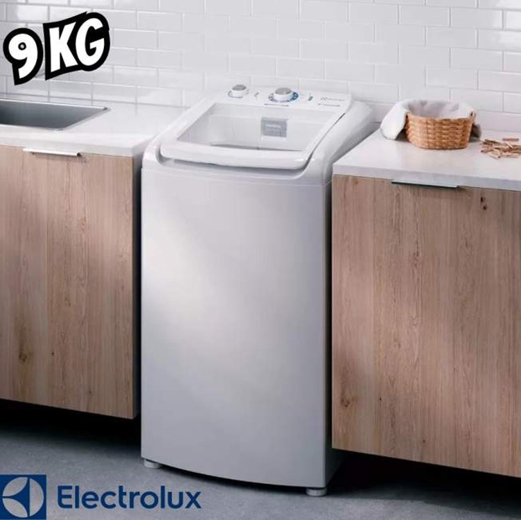 Lavadora de Roupas Electrolux 9kg 10 Programas de Lavagem Branco Efficient Care LED09 na Amazon