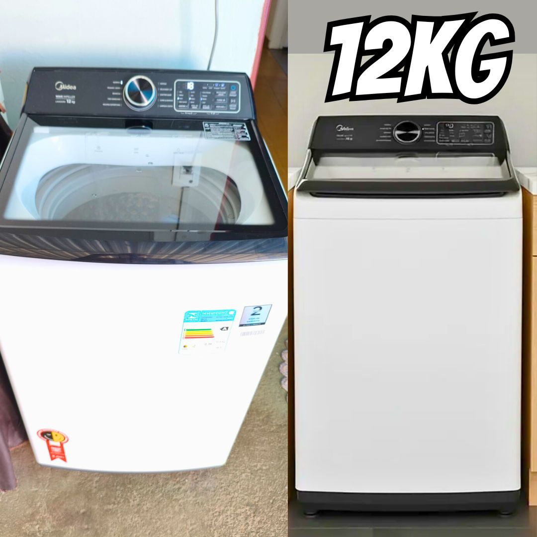 Lavadora de Roupas Midea 12kg 10 Programas de Lavagem Branco Wave Impeller MAV04W120/WKBR04 na Amazon