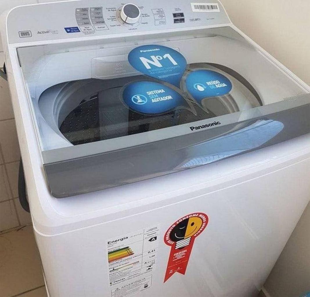 Lavadora de Roupas Panasonic NA-F120B1WA – 12Kg Cesto Inox 8 Programas de Lavagem Branca na Magazine Luiza