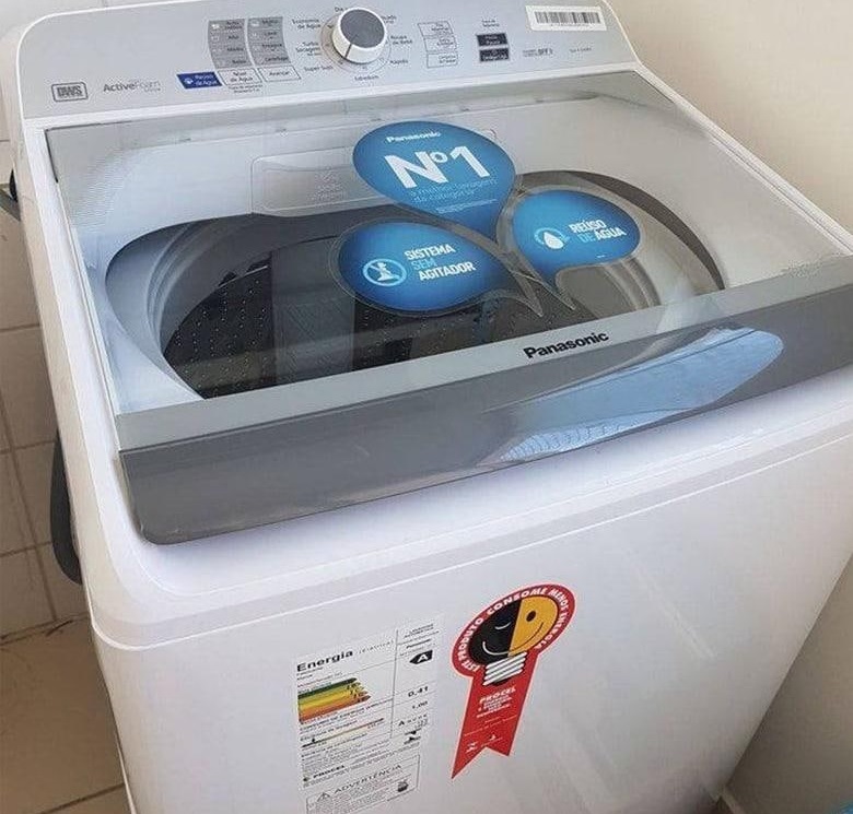 Lavadora de Roupas Panasonic NA-F120B1WA – 12Kg Cesto Inox 8 Programas de Lavagem Branca na Magazine Luiza