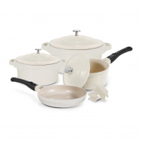 LE COOK Jogo De Panelas Premier Antiaderente Cerâmica 4 Peças Off White na Amazon