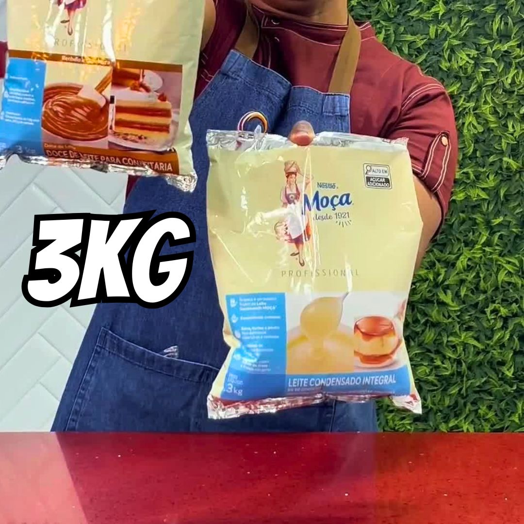 Leite Condensado MOÇA 3kg na Amazon