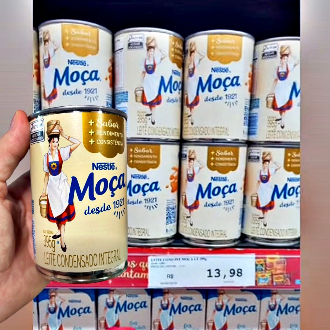Leite Condensado Nestlé Integral Moça 395g 6 Unidades na Amazon