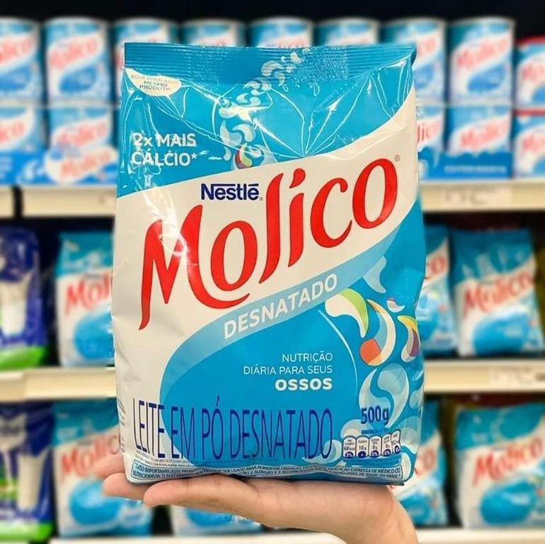 Leite em Pó, Desnatado, Total Cálcio, Molico, 500g na Amazon