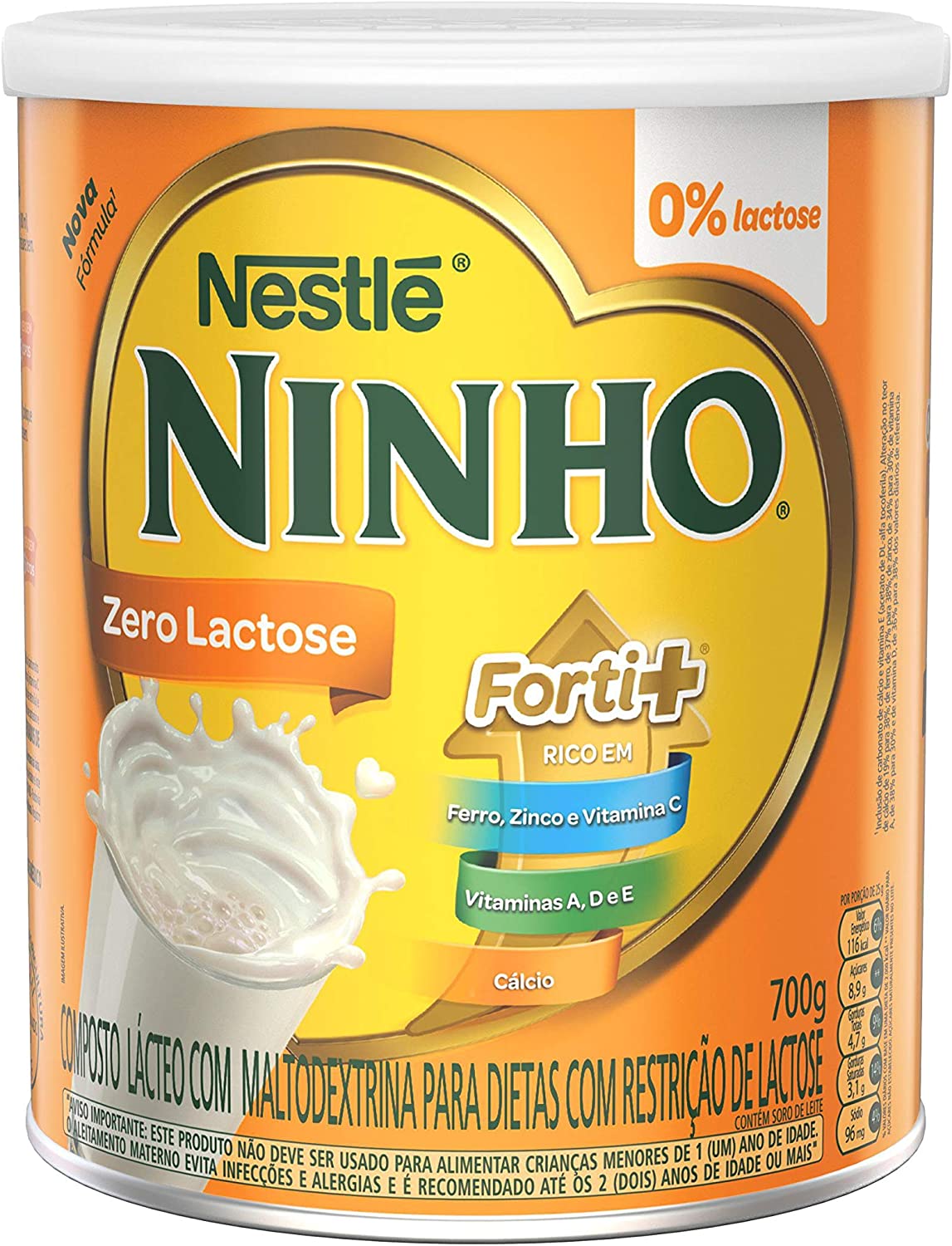 Leite em Pó Nestlé Ninho Zero Lactose – 700g na Amazon