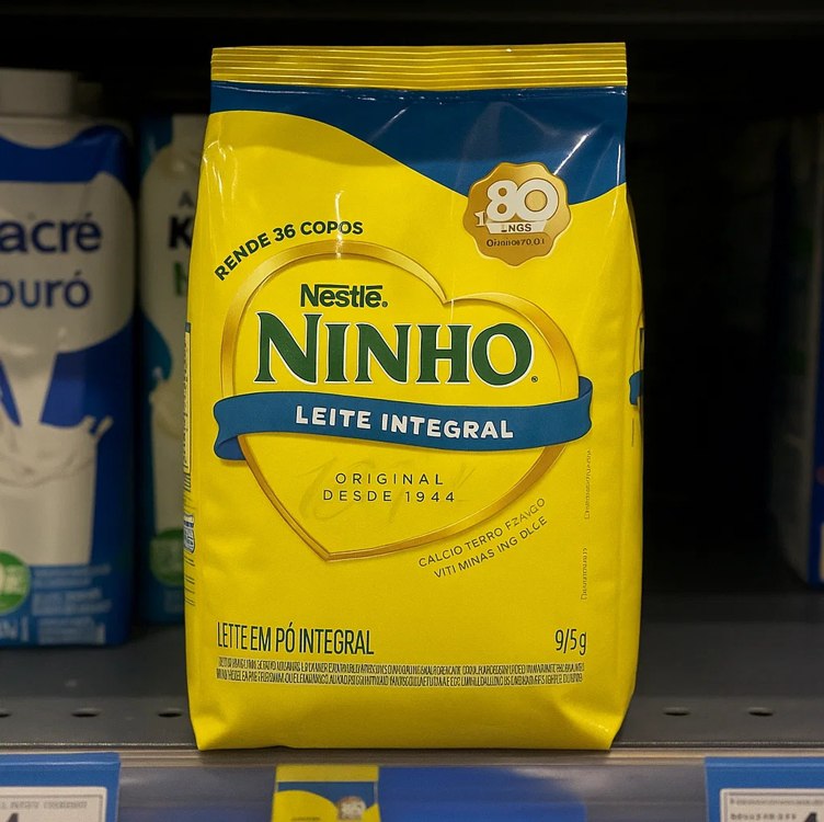 Leite em Pó Ninho Integral Sachê 975g na Amazon
