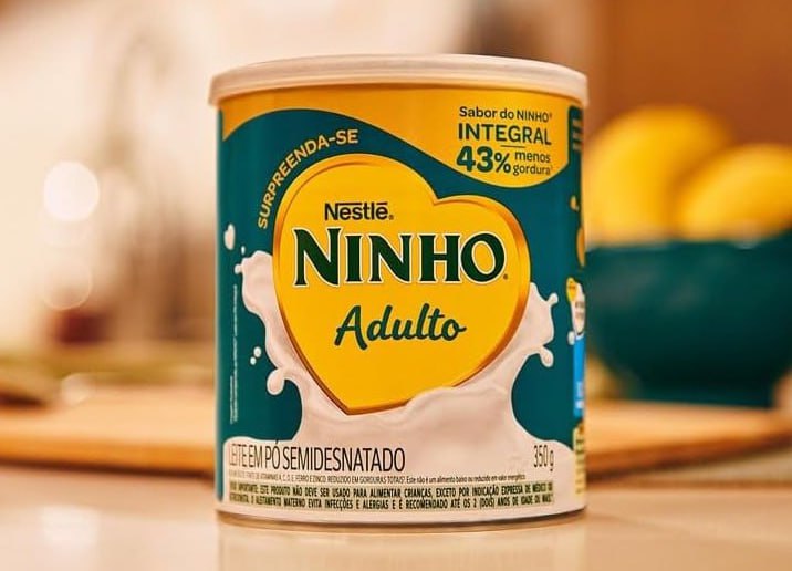 Leite Pó Semidesnatado Ninho Adulto Lata 350g na Amazon