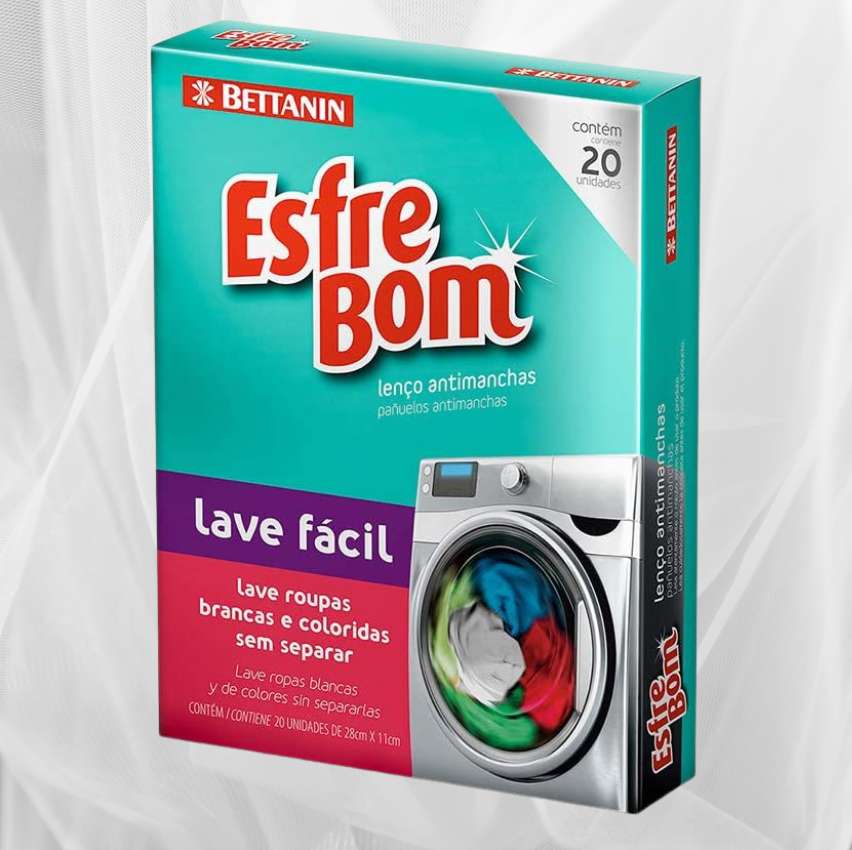 Lenço Antimanchas, Embalagem com 20 Unidades, Esfrebom, Branco na Amazon