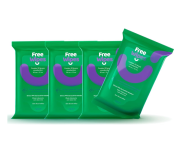 Lenço Umedecido Antisséptico – 4 pacotes com 20 lenços cada – Free Wipes na Amazon