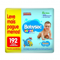 Lenço Umedecido Babysec Pacote Economico 192 Folhas na Amazon