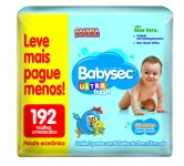 Lenço Umedecido Babysec Pacote Economico – 192 folhas na Amazon