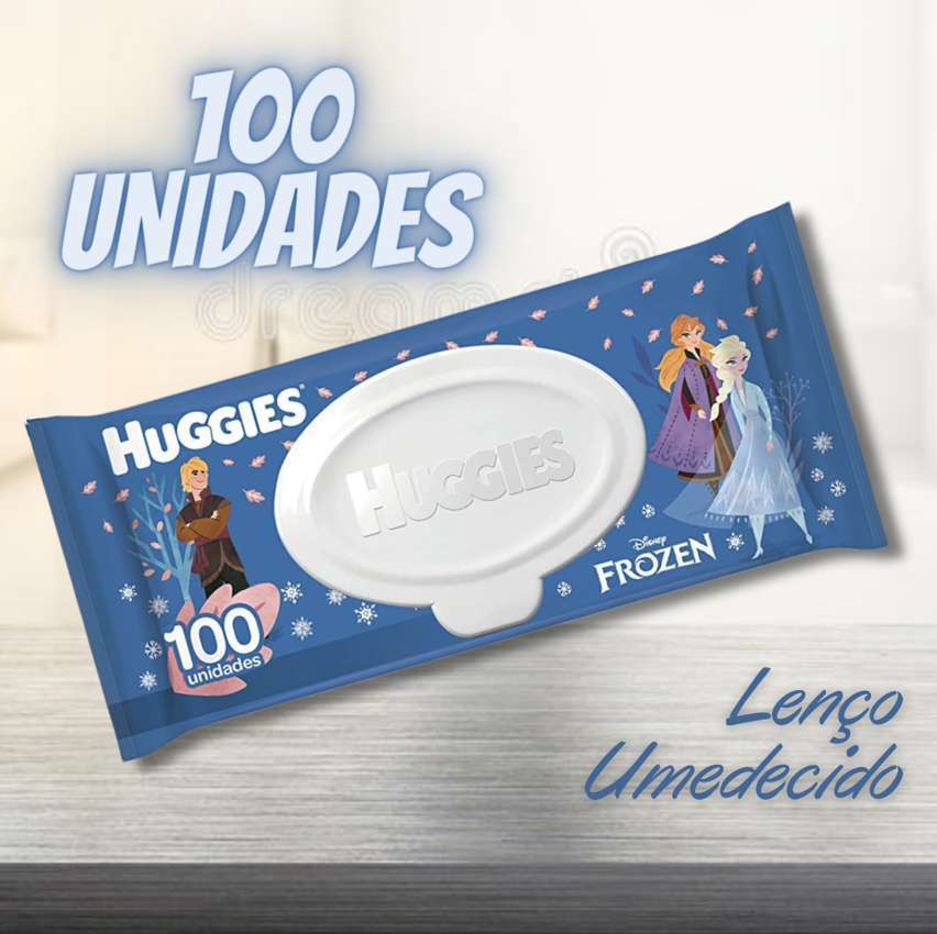 Lenço Umedecido Huggies Frozen Ed. Limitada, 100 unidades, Huggies na Amazon