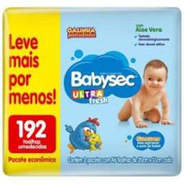Lenço Umidecido Babysec Ultrafresh 192 Folhas na Carrefour
