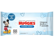 Lenços Umedecidos Higiene Diária Rendem 2x Mais – Huggies – 88 Unidades na Amazon